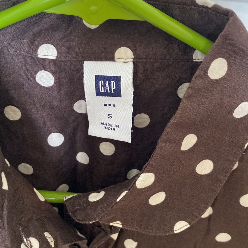 Gap Factory Polka Dot Blouse Button Down Shirt - Picture 2 of 7